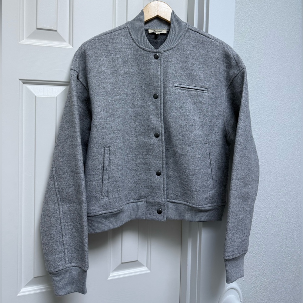 NWT Madewell Wool Blend Bomber Jacket